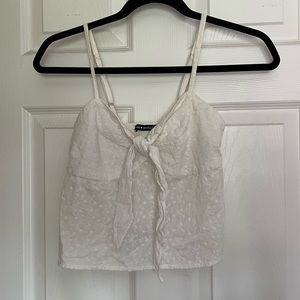 Brandy Melville White Eyelet Top